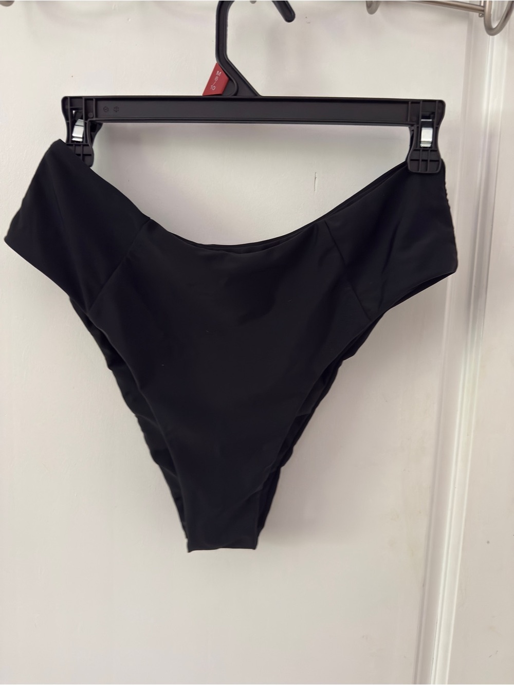 OMKAGI BLACK HIGH WAIST CHEEKY BIKINI BOTTOMS XL TUMMY CONTROL